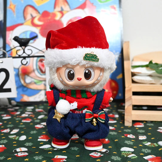 Labubu Macaron Blind Box + Christmas Overall Outfit