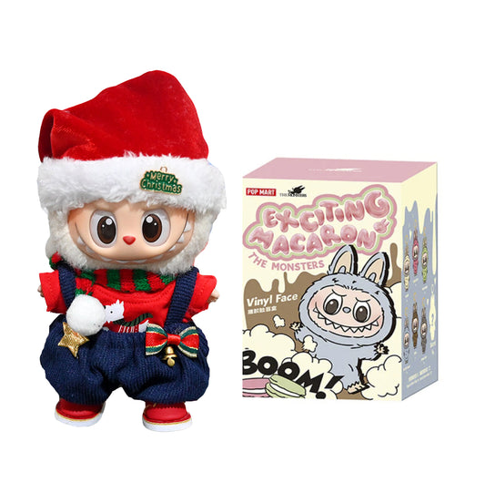 Labubu Macaron Blind Box + Christmas Overall Outfit