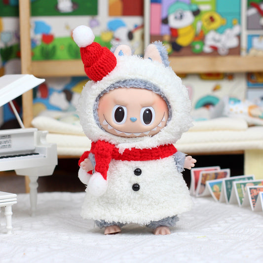 Labubu Macaron Blind Box + Christmas snowman Outfit