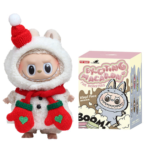 Labubu Macaron Blind Box + Christmas Snowman with gloves Outfit