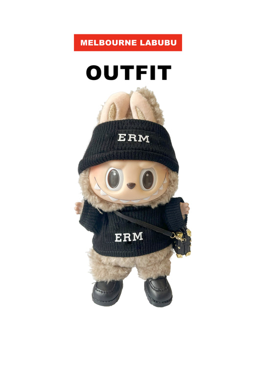 Labubu Outfit |Hermes Inspired Look Classic Sports Style |Sweater + Hat + Mini Bag + Shoes