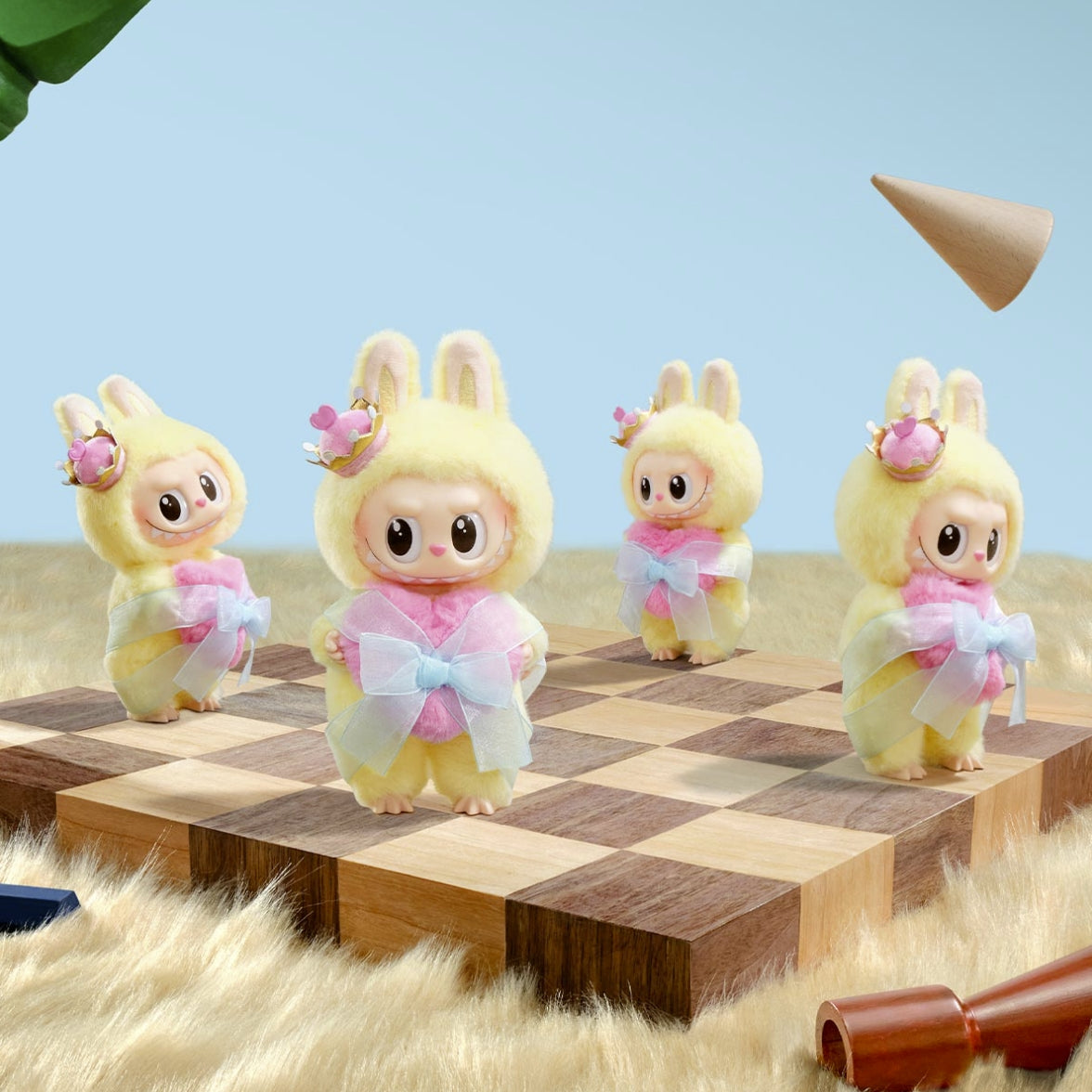 THE MONSTERS Let's Checkmate Series-Vinyl Plush Hanging Card