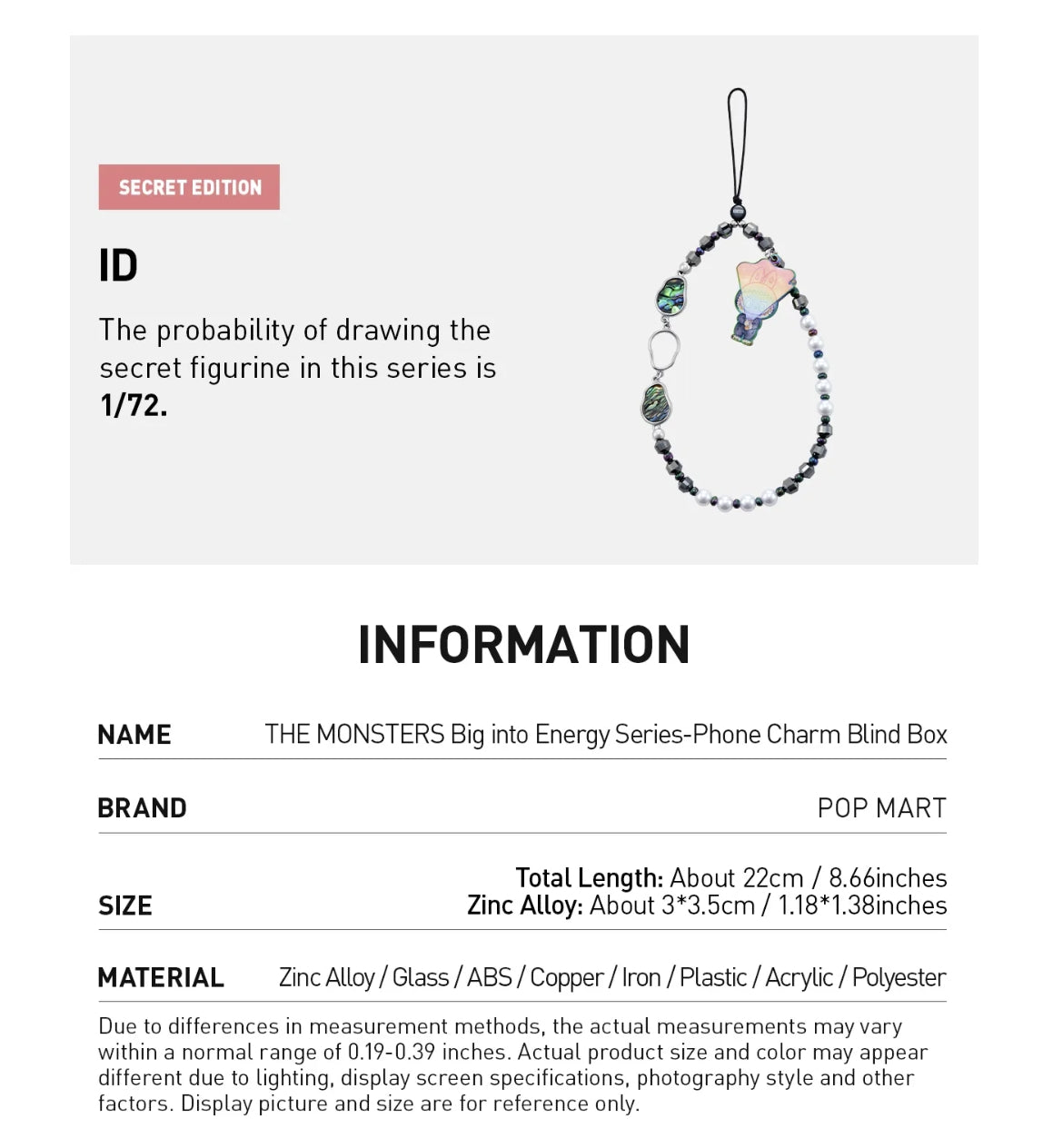 Labubu Big into Energy Series Phone Charm Blind Box
