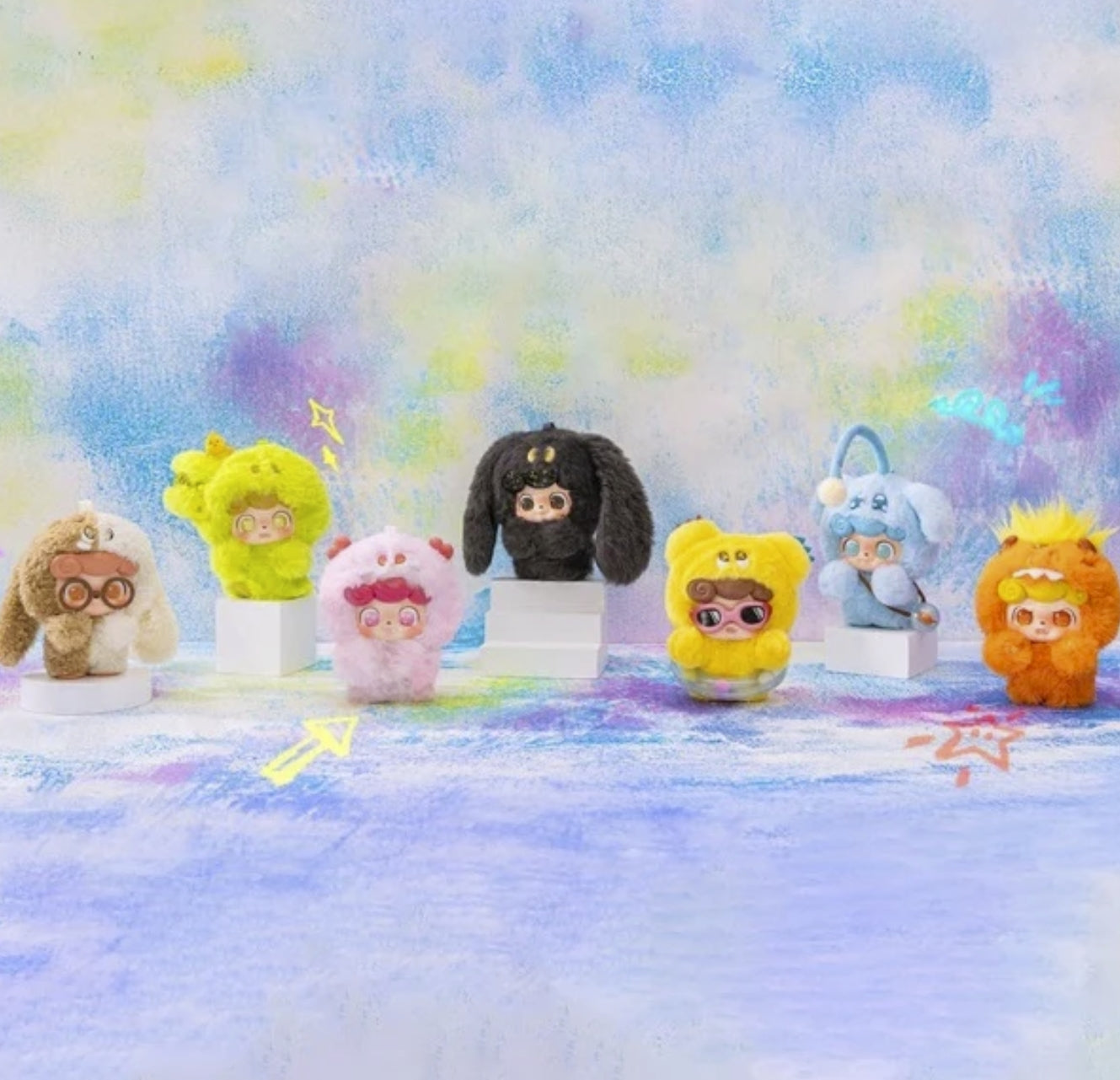 Q Kid Emotional Hairy Monsters Series Pendant Blind Box