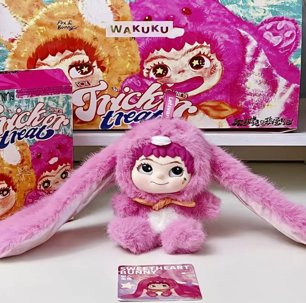 Wakuku Fox & Bunny Trick or Treat Series Plush V2 Blind Box