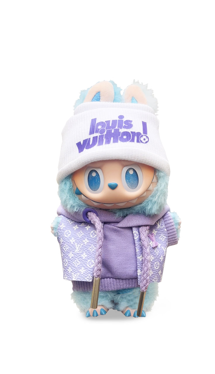 Labubu Big into Energy Blind Box + Labubu Purple Hoodie Style Outfit
