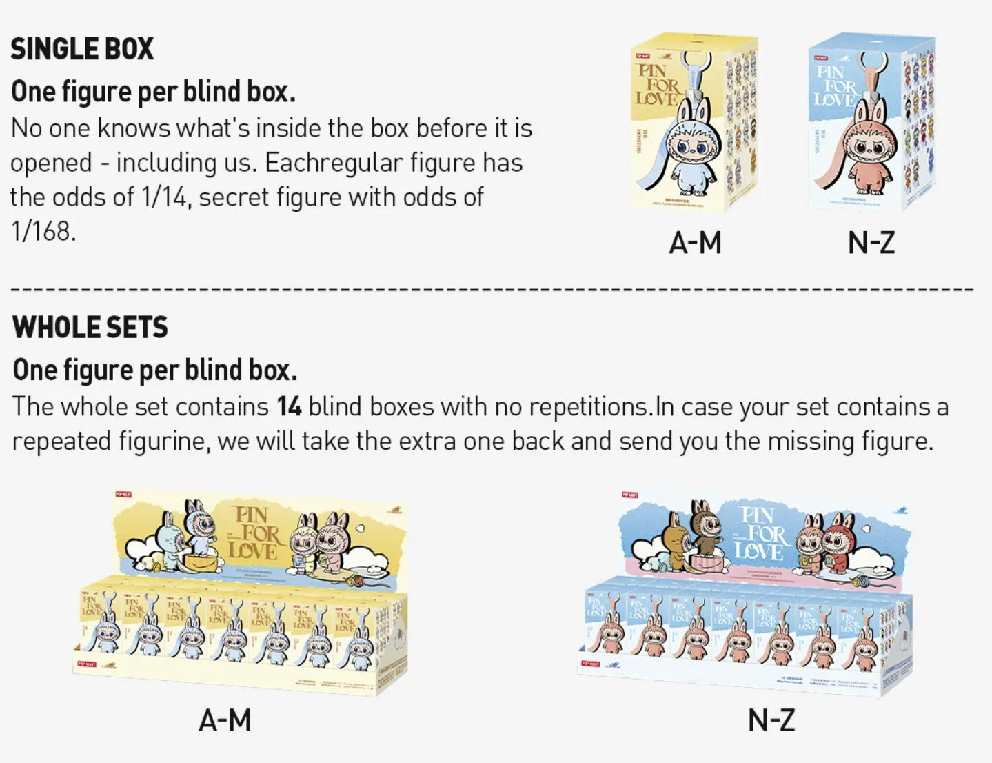 PIN FOR LOVE SERIES - LETTER PENDANT BLIND BOX (N-Z)