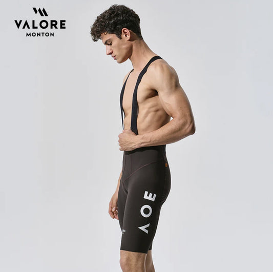 VALORE MONTON Mens Bib Shorts Nuova Luna (Dark Chocolate)