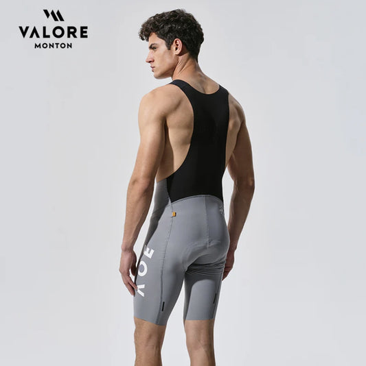 VALORE MONTON Mens Bib Shorts Nuova Luna (Medium Gray)
