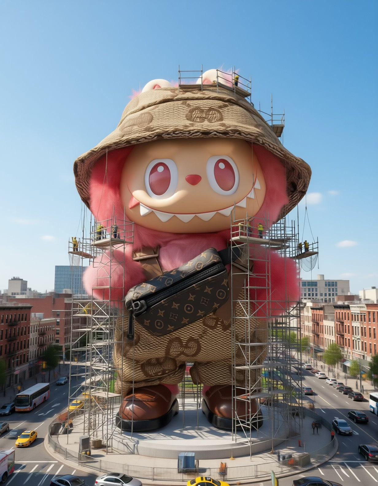 Labubu Big into Energy Blind Box + Brown Sporty Style Outfit