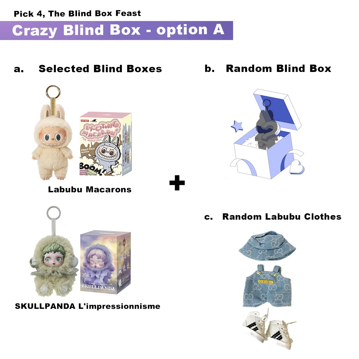 Crazy Blind Box ( Pick 4, The Blind Box Feast) 100% Authentic