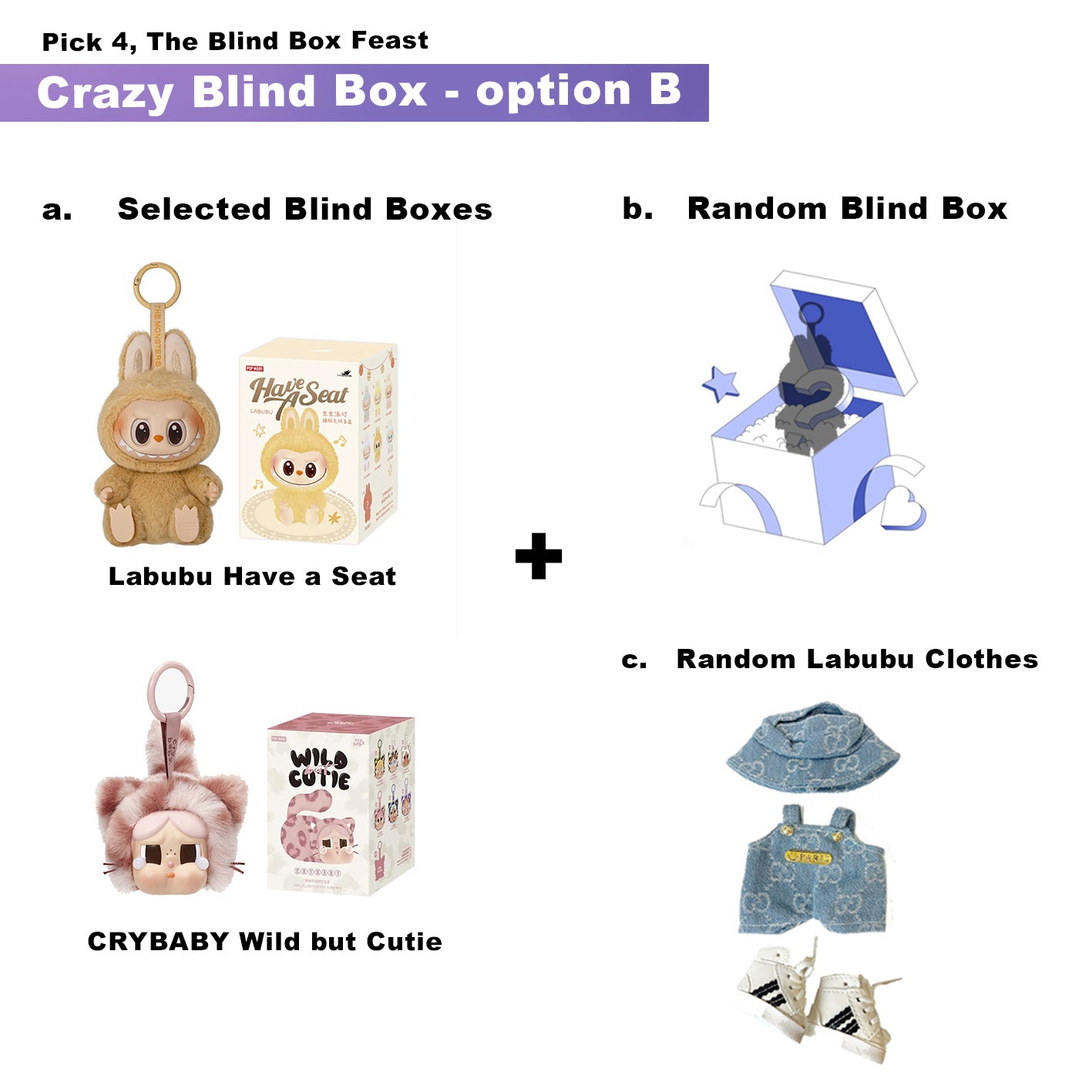 Crazy Blind Box ( Pick 4, The Blind Box Feast) 100% Authentic