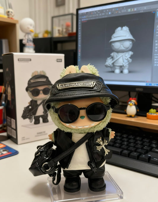 Labubu Macaron Blind Box + Black Street Style Outfit