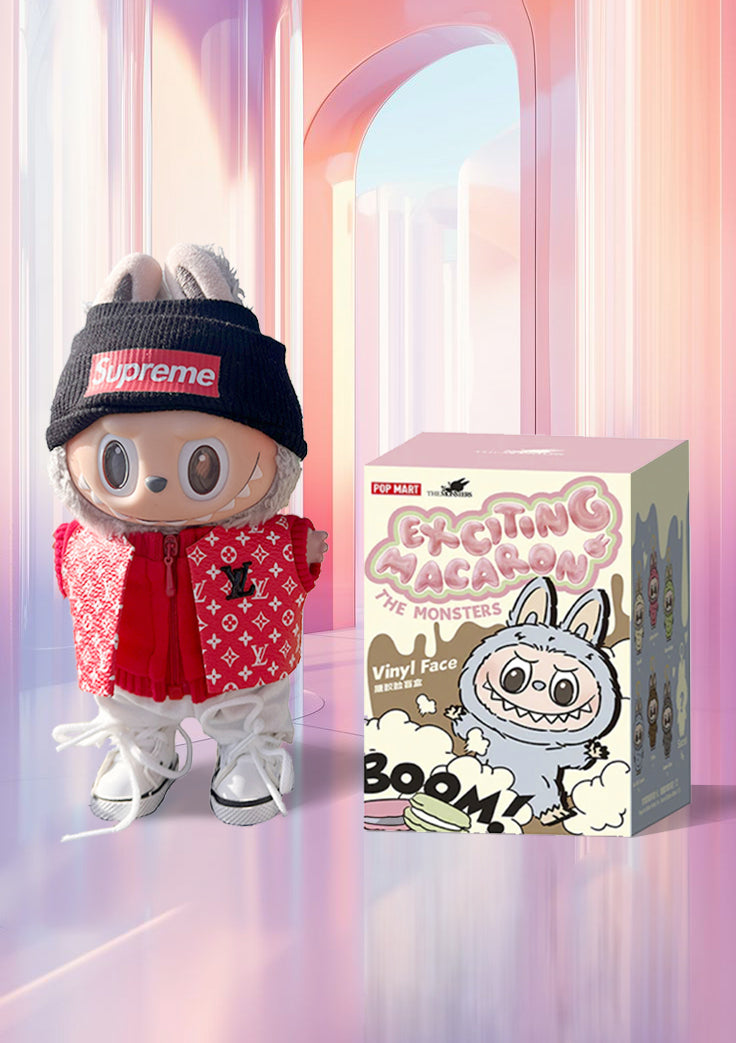 Labubu Macaron Blind Box + Street Style Red Look Outfit