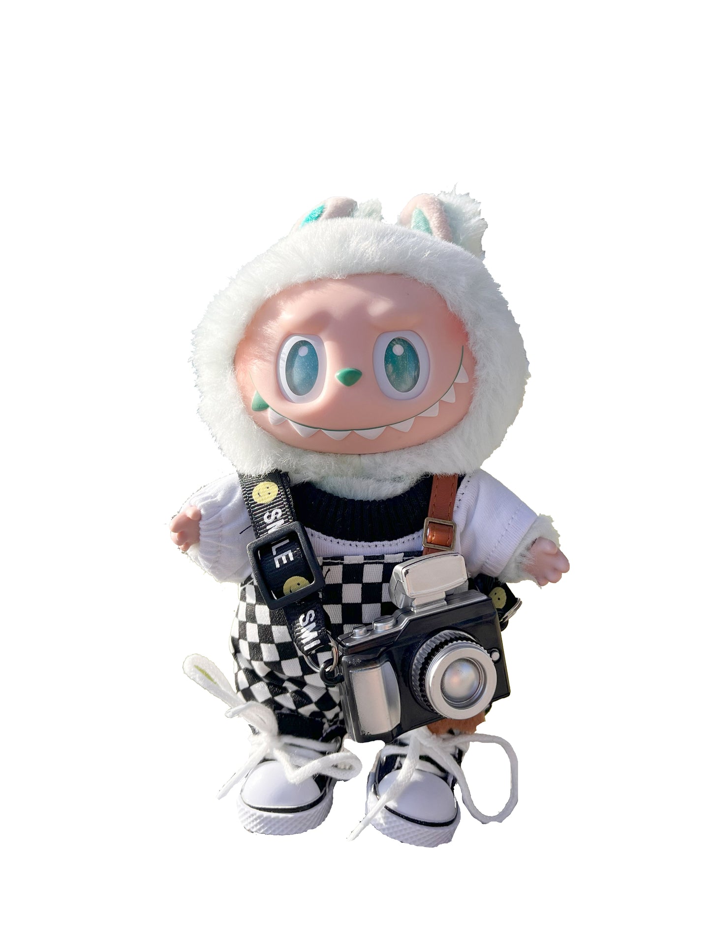 Labubu Big into Energy Blind Box + Labubu in Checkered Overalls Style Outfit