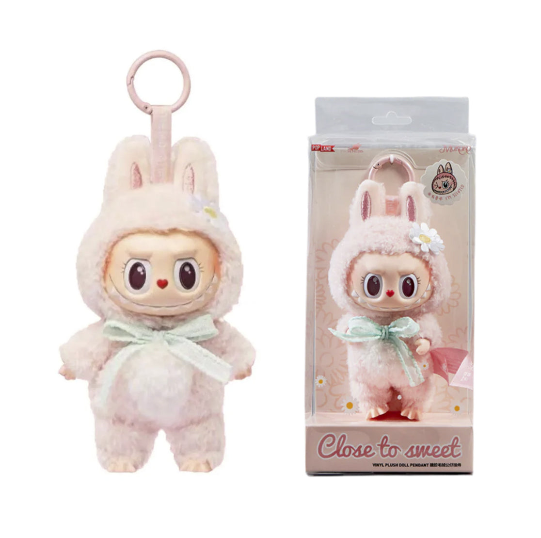 Pop Mart Labubu Mokoko Close to Sweet Vinyl Plush Doll Pendant Keychain