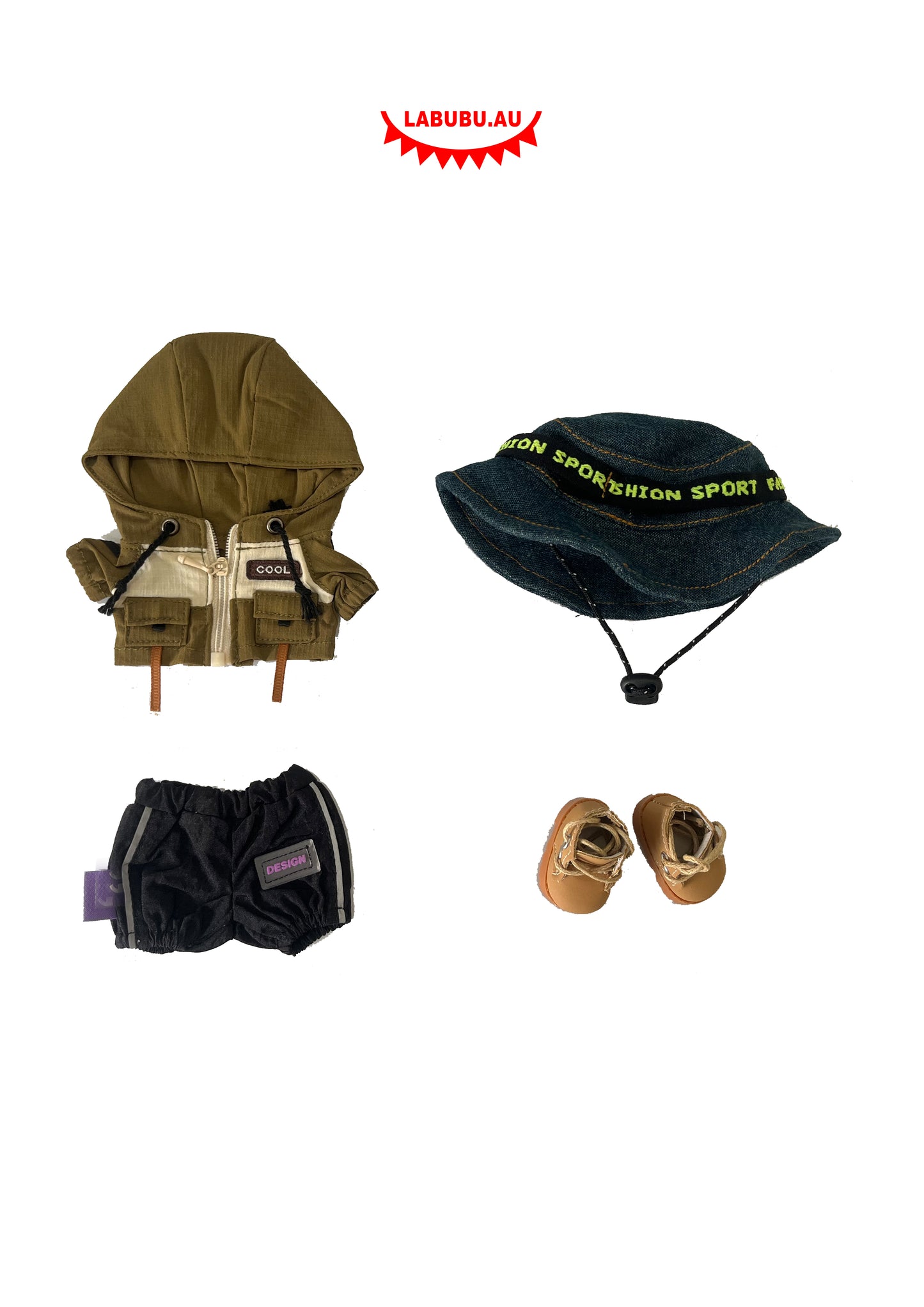 Labubu Outfit Outdoor Utility Style Set