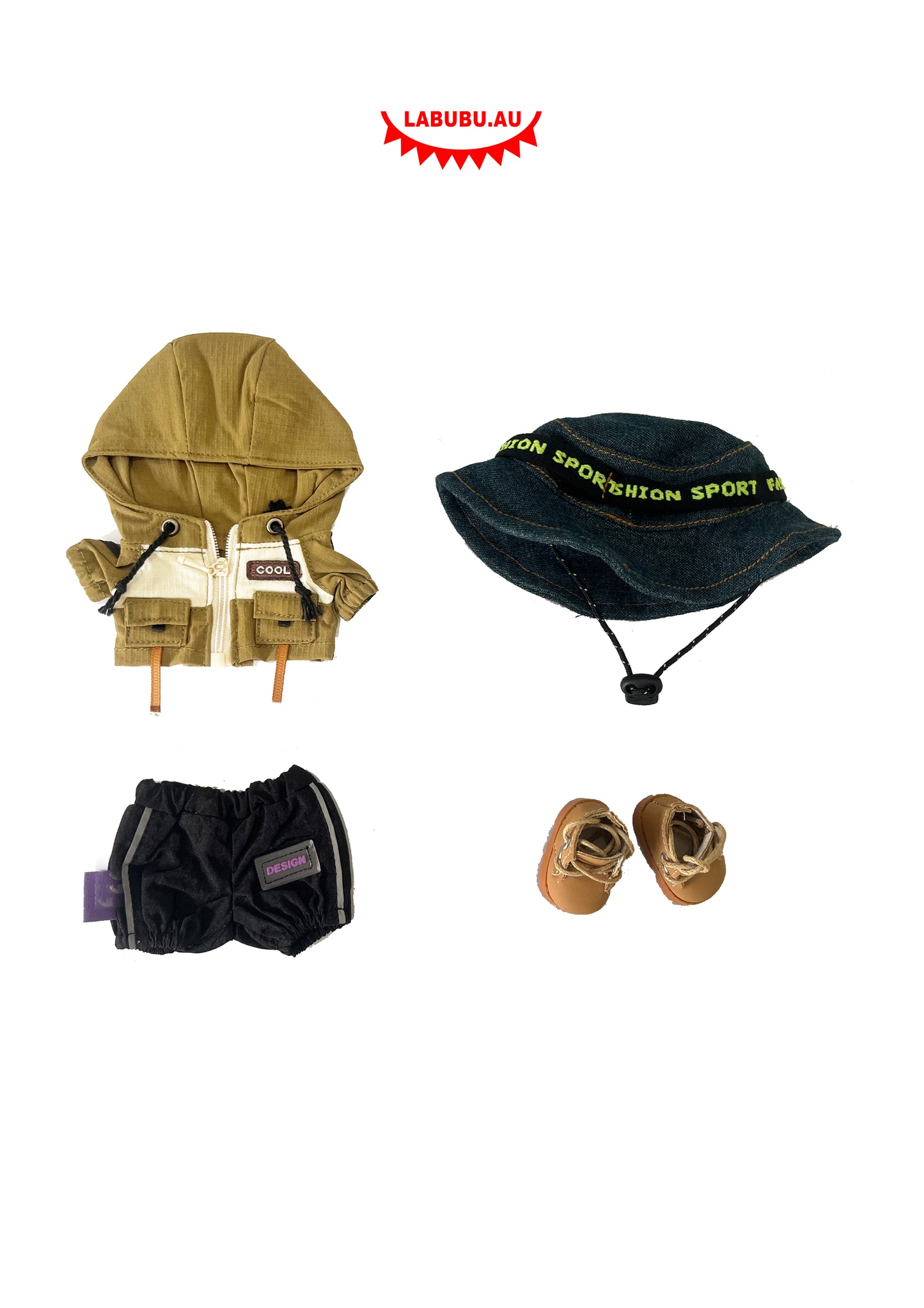 Labubu Outfit Outdoor Utility Style Set