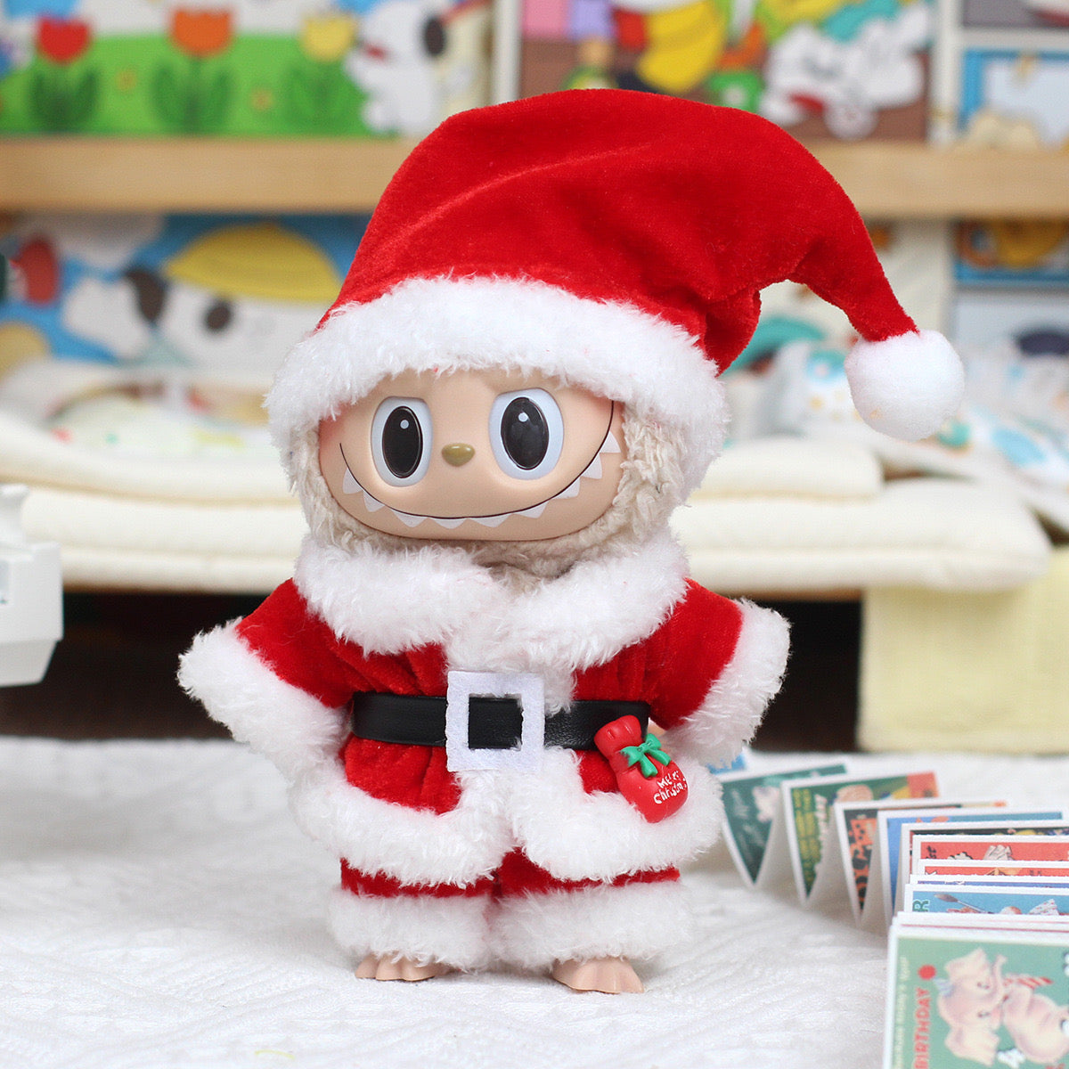 Labubu Macaron Blind Box + Christmas Santa Outfit