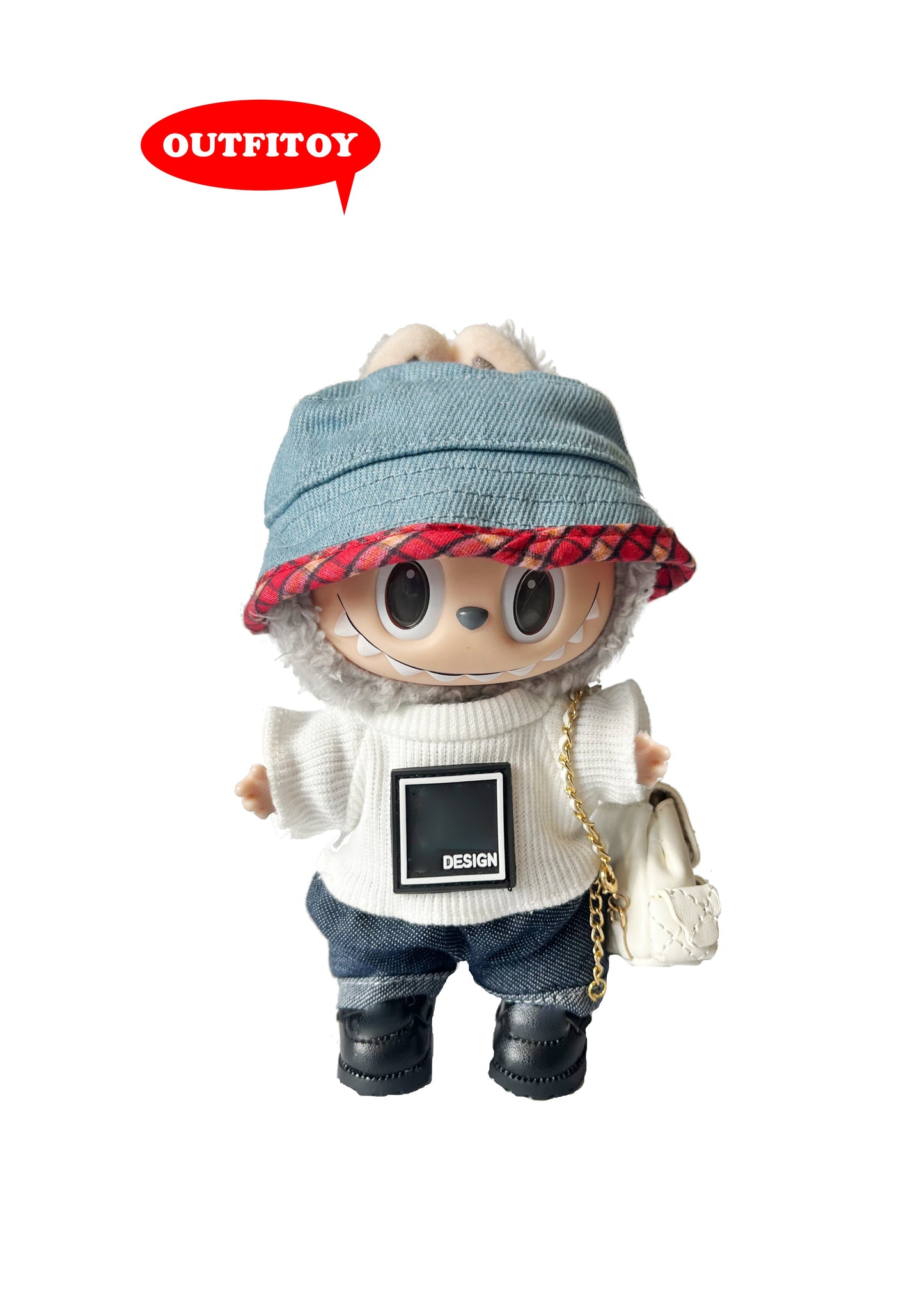 Labubu White Casual Street Look