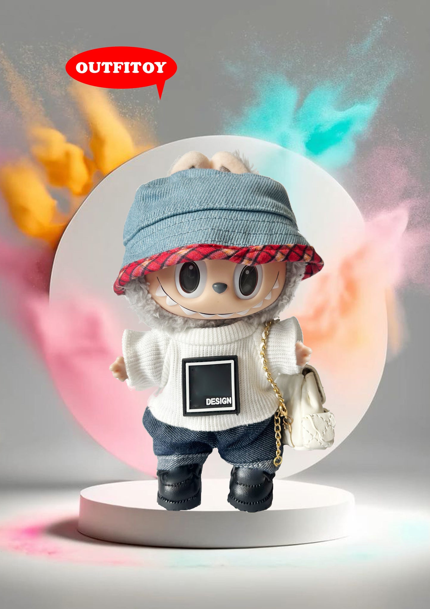 Labubu White Casual Street Look