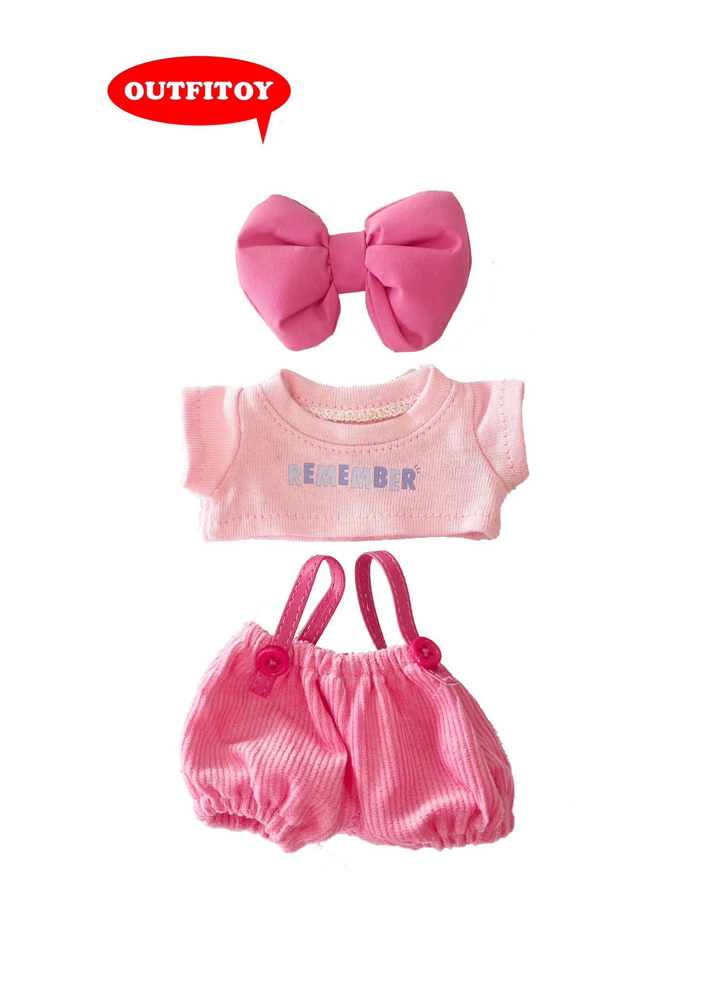 Labubu Pink Fuzzy Bow Outfit
