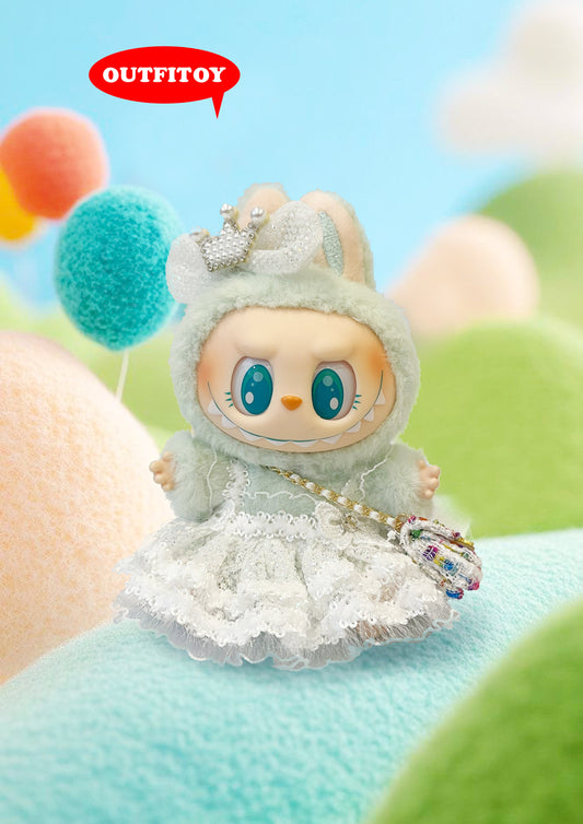 Labubu Princess Mint Dress Set