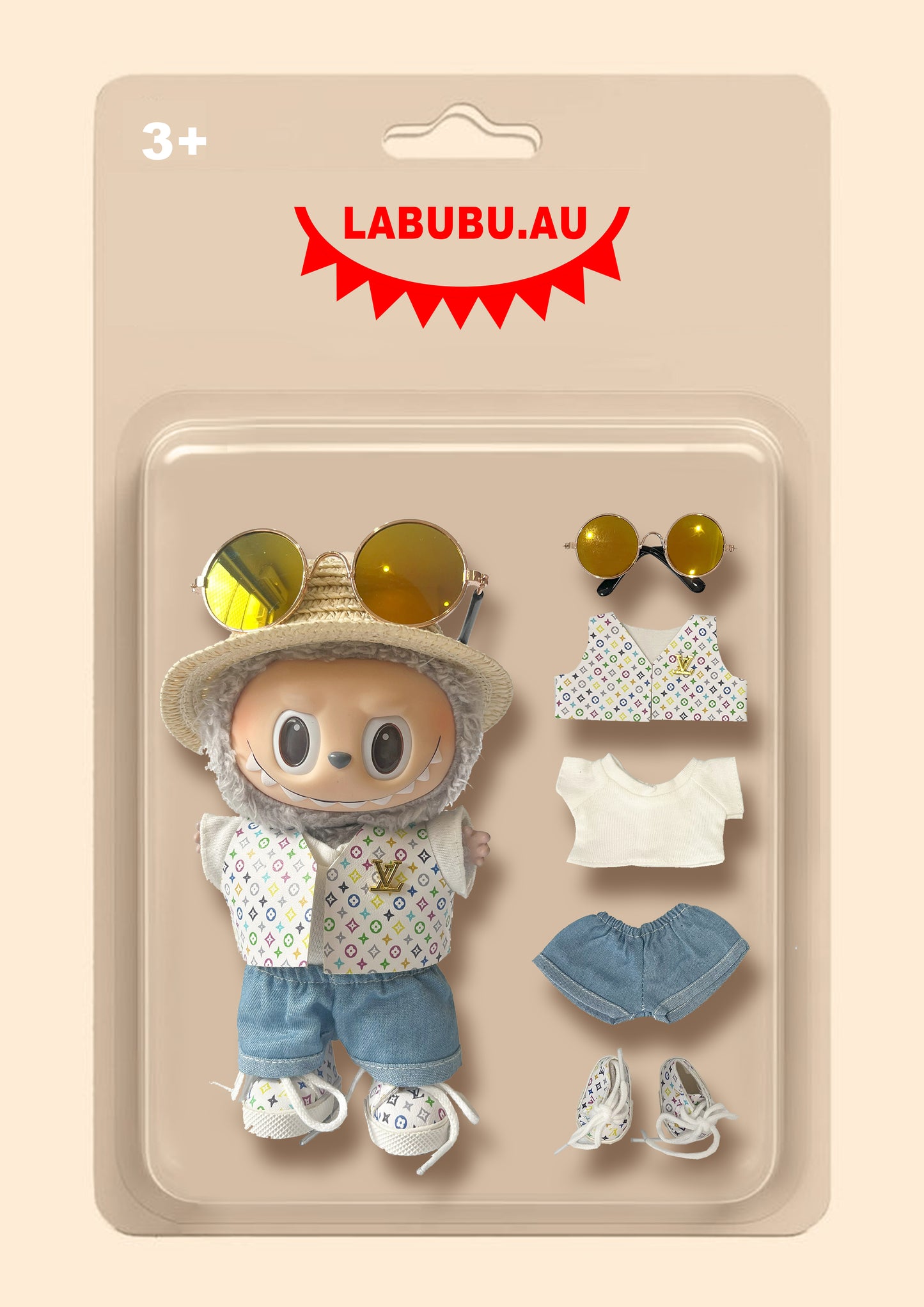 Labubu Outfit – LV inspired Look Summer Vacation Style Set