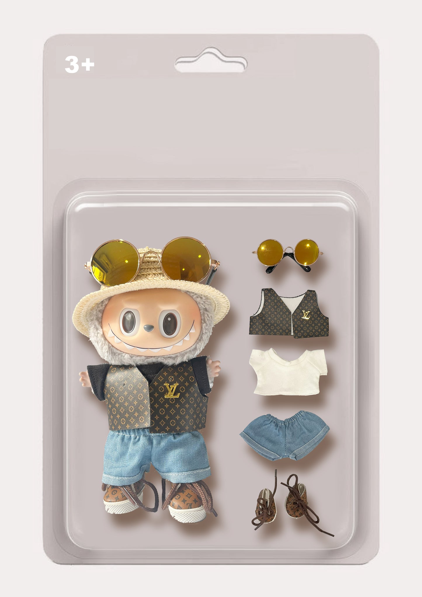 Labubu Outfit – LV inspired Look Summer Vacation Style Set