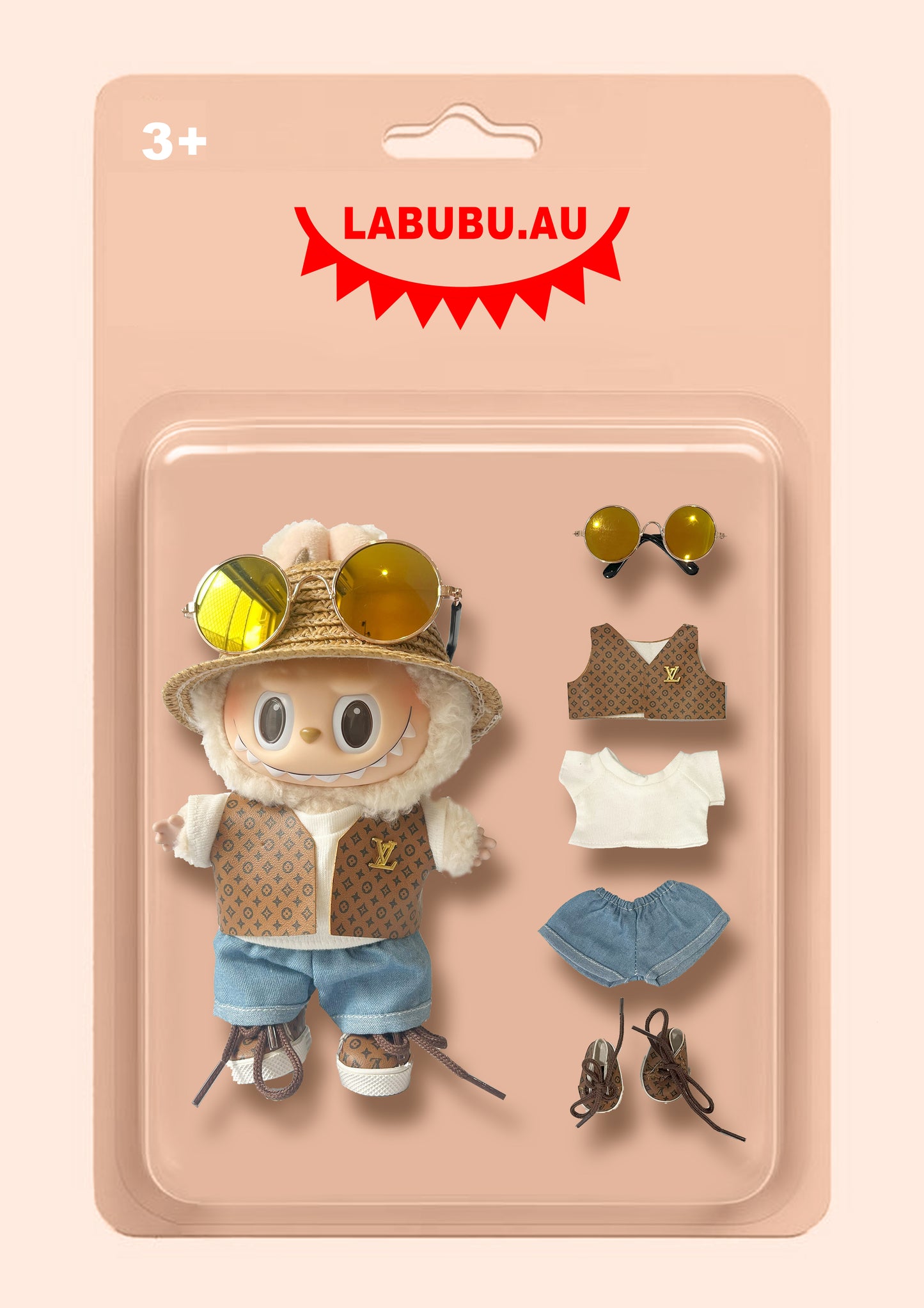 Labubu Outfit – LV inspired Look Summer Vacation Style Set