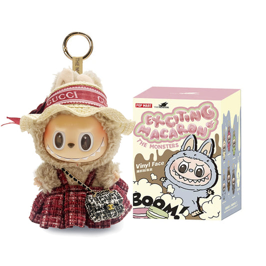 Labubu Macaron Blind Box + French Vintage Straw Hat Look Outfit