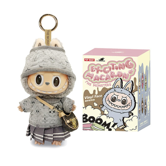 Labubu Macaron Blind Box + Grey Sporty Chic Look Outfit