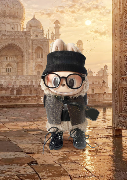 Labubu Macaron Blind Box + Street Style Black Look Outfit