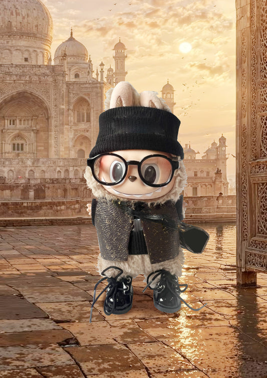 Labubu Macaron Blind Box + Street Style Black Look Outfit