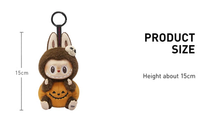 Labubu Happy Halloween Party Series- Sitting Pumpkin Vinyl Plush Pendant (Available now)