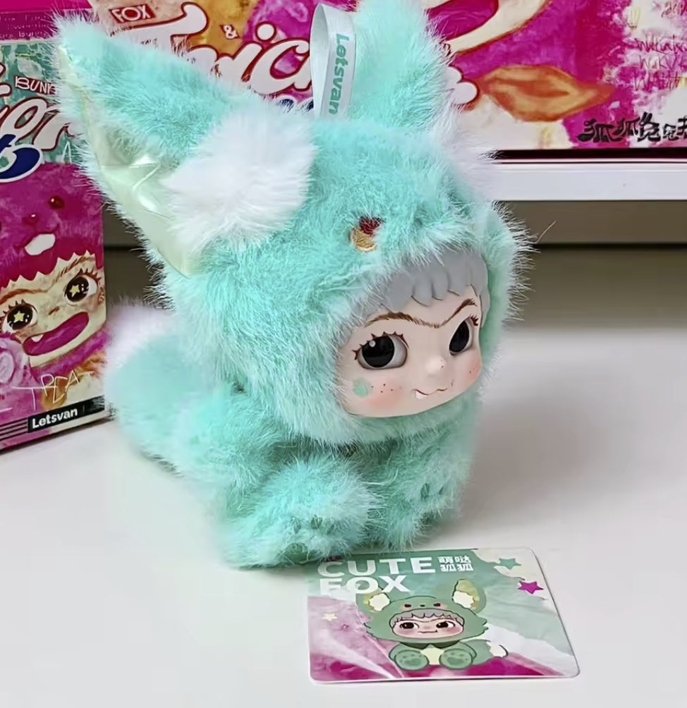 Wakuku Fox & Bunny Trick or Treat Series Plush V2 Blind Box