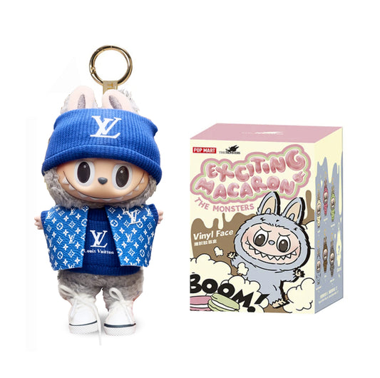 Labubu Macaron Blind Box + Labubu  Blue Hoodie Style Outfit