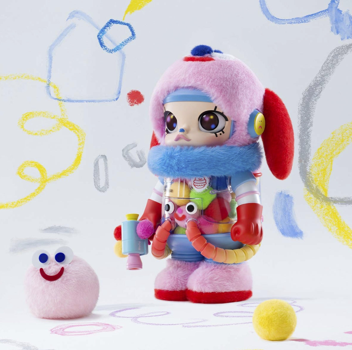 MEGA SPACE MOLLY 400% Jon Burgerman