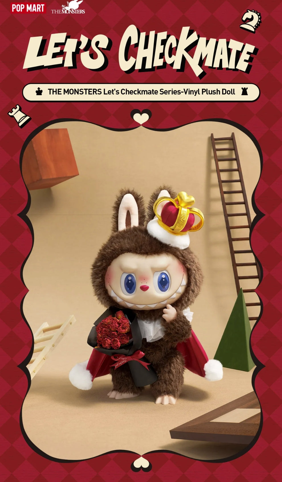 ぬいぐるみ THE MONSTERS Let's Checkmate labubu Pop Mart Labubu The Monsters Let's Checkmate Series Vinyl