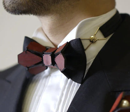 Geometry Series Wood Pre-tied Bowtie