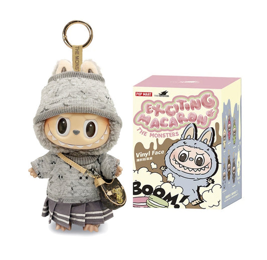 Labubu Macaron Blind Box + Labubu Light Grey French brands Outfit Edition
