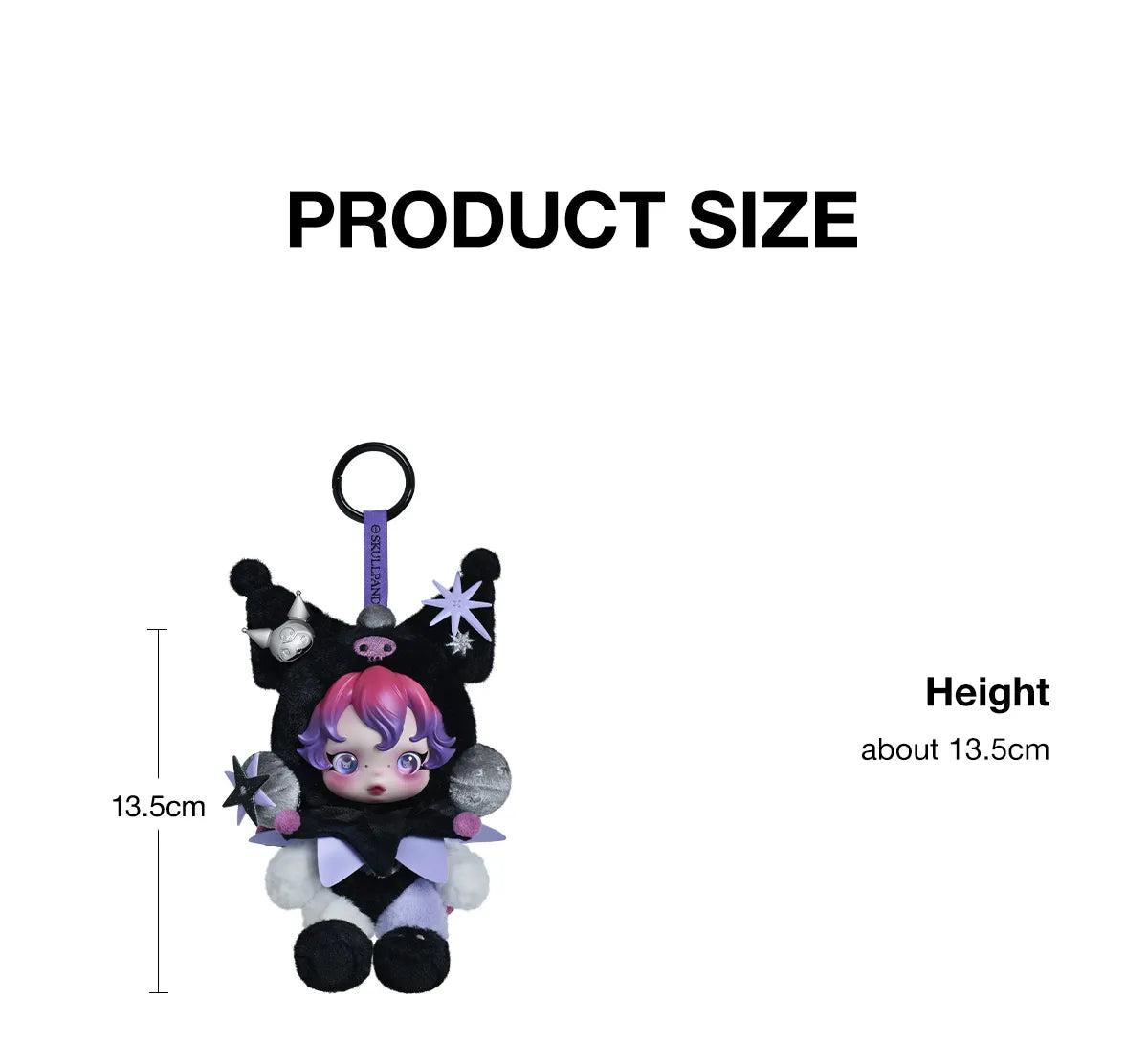 Skullpanda × Kuromi Plush Pendant