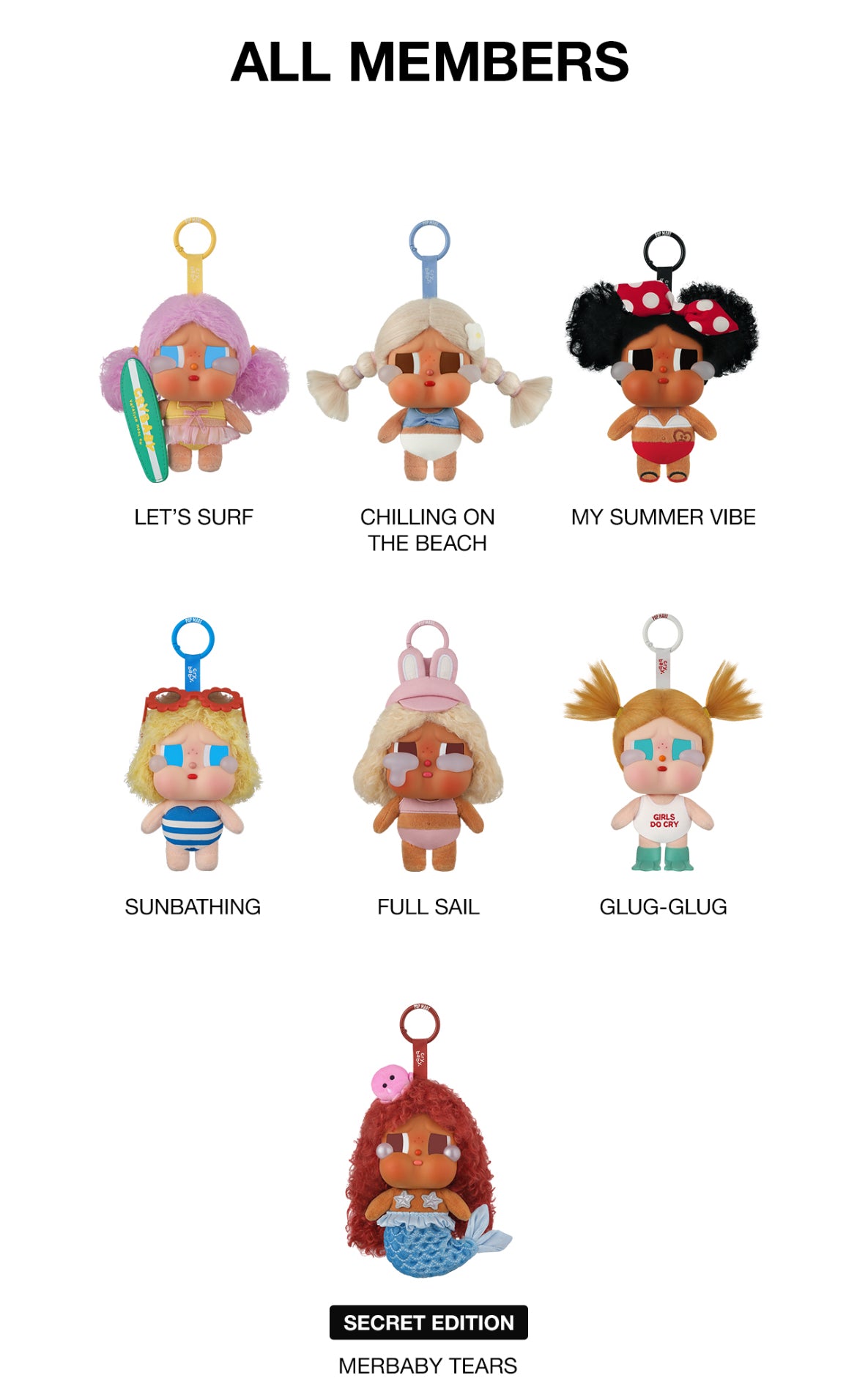 CRYBABY Vacation Mode On Series-Vinyl Plush Blind Box