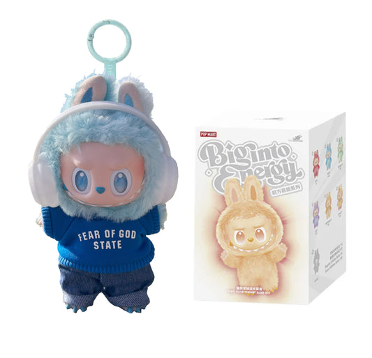 Labubu Big into Energy Blind Box + Labubu Blue Hoodie Style Outfit
