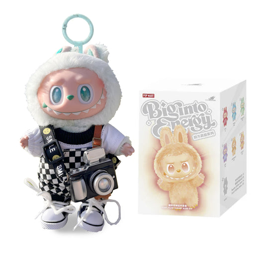 Labubu Big into Energy Blind Box + Labubu in Checkered Overalls Style Outfit