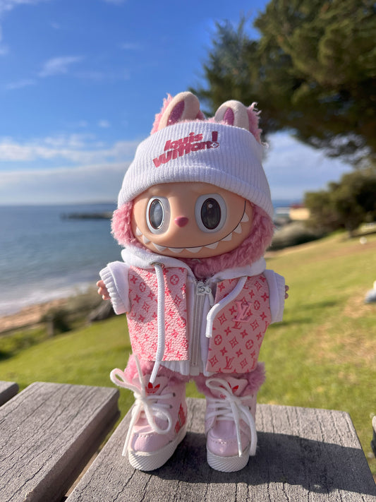 Labubu Macaron Blind Box + Street Style Pink Look Outfit