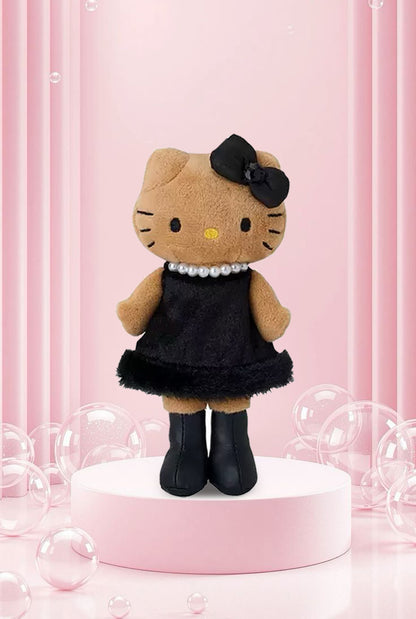 Kiddyland Gogo Gal Hello Kitty Tanned Long Leg Black Mascot Holder Keychain