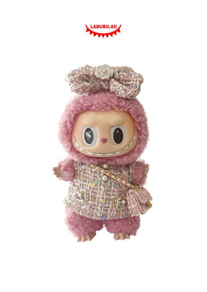 Labubu outfit Chic Tweed Style