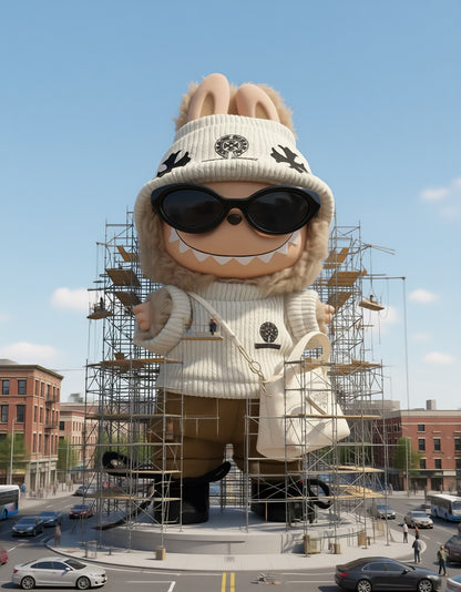 Labubu Macaron Blind Box + Classic White Chic Look Outfit