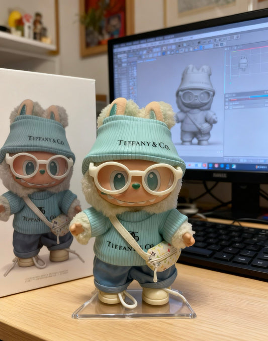 Labubu Big into Energy Blind Box + Lake Green Chic & Playful Design Outfit